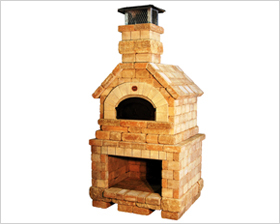 Batali's wood burning brick ovens