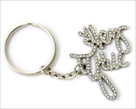 bedazzled keychain that reads: Hey Y'all