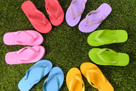 Variety of flip flops