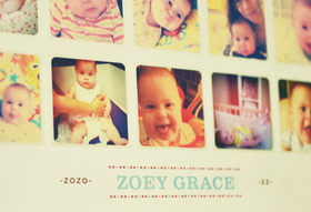 Baby’s first year poster from Paperfingers