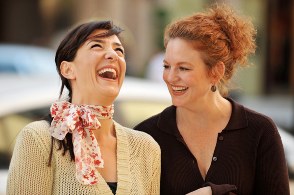 Female friends laughing