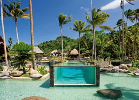 Lagoon pool on Laucala Island, Fiji