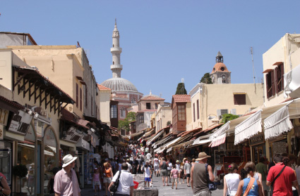 Shopping in Rhodes, Greece