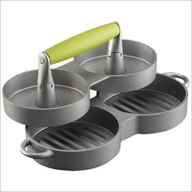 Hamburger press with handle
