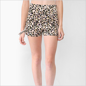 High-Rise Leopard Print Shorts from Forever 21
