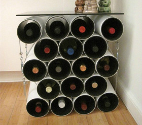 Diy pipe wine discount rack