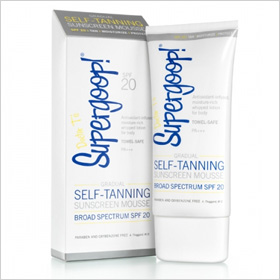 SuperGoop's SPF 20 Gradual Self-Tanning Sunscreen Mousse