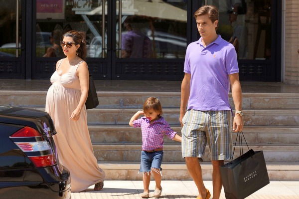 Kourtney, Mason, and Scott Disick Outside Barneys in Los Angeles