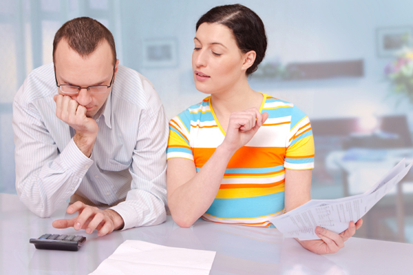 Couple discussing finances