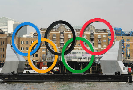 Golden Olympic Rings