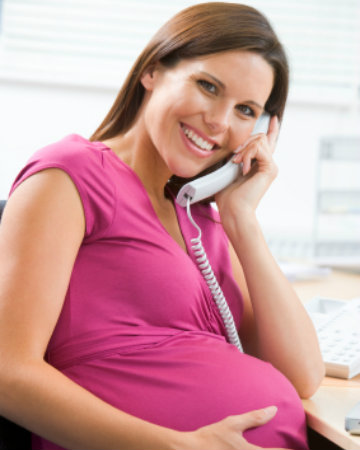 Pregnant woman at work