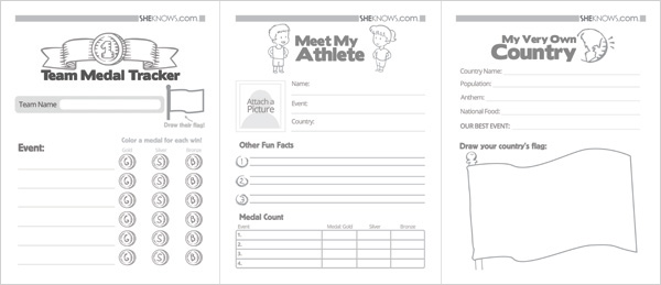 Printable Team Medal Tracker