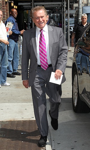 Regis Philbin upset over Penn State sanctions.