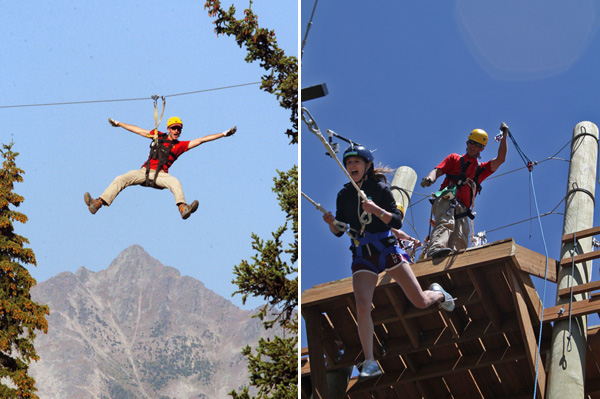 Zip line at Big Sky Resort