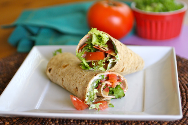 Blue cheese BLT wraps