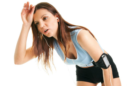 Teen exercising
