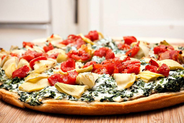 Spinach and artichoke dip pizza recipe