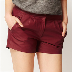 Leather shorts