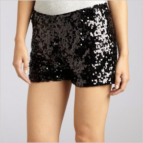 Sequined mini shorts