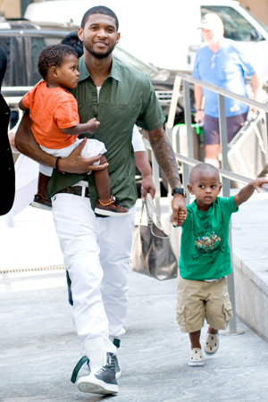 Usher and his two sons