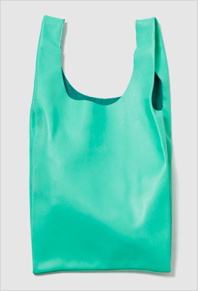 Ice pop colored leather tote