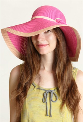 Pretty in pink sun hat