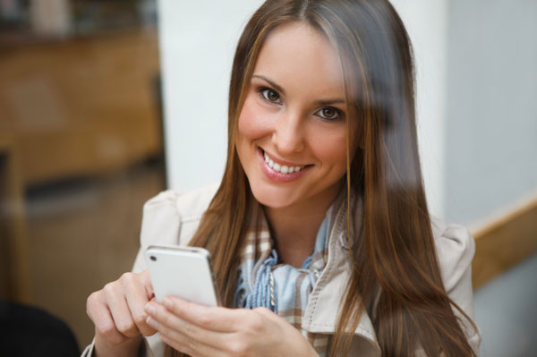 woman on smartphone