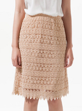 Zara's Long Guipure Lace Skirt