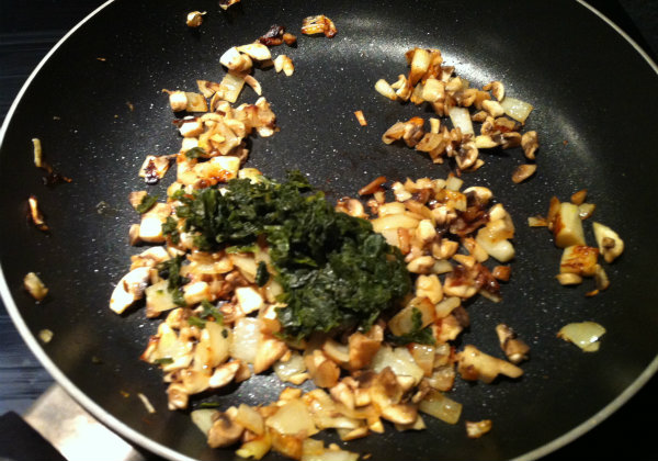 Cooking spinach