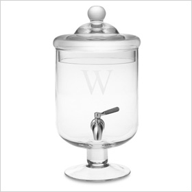 Glass Footed Beverage Dispenser 