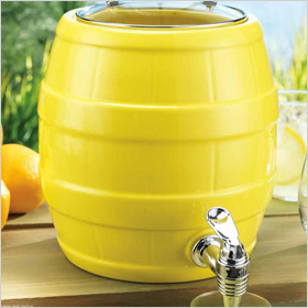 Ceramic Yellow Drink Dispenser