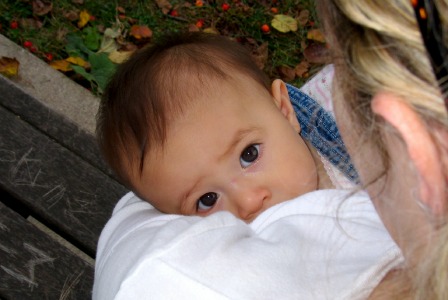 Breastfeeding baby boy