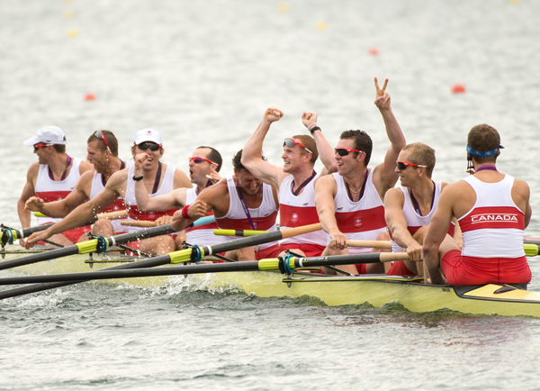 Eight-man Canadian Olympic rowing team 2012
