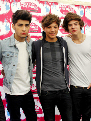 Members of boy band One Direction at Party in the Park