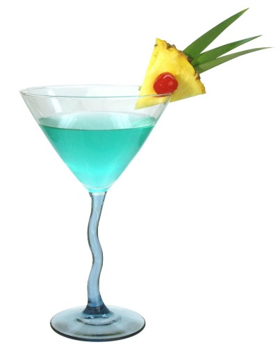 Deep blue sea martini