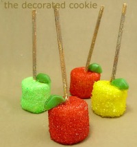 Sprakly apple marshmallow pop