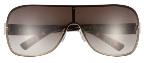 AX Armani Exchange Rimless Shield Sunglasses