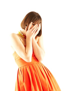 woman dressed in orange