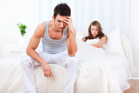 Annoyed man after sex