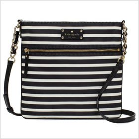nylon striped Ellen crossbody