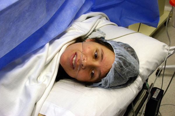 Woman having a C-section