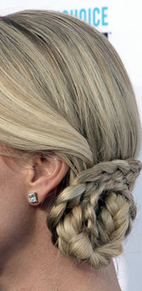 Charlize Theron's braided updo haristyle