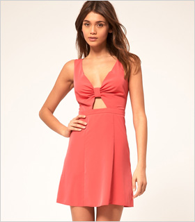 bow front mini dress from ASOS