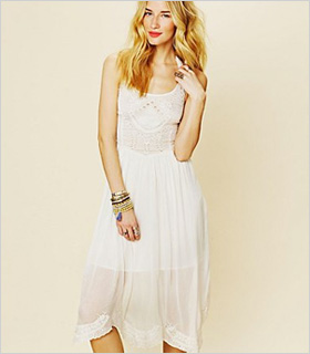 sheer white Free People dress ($120) 