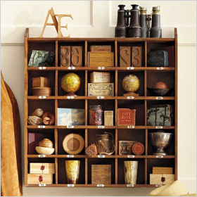 wooden cubby organizer 