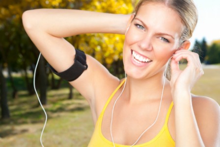 Listening to music while working out