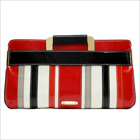 Striped clutch