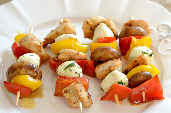 Lemon & rosemary chicken kebobs