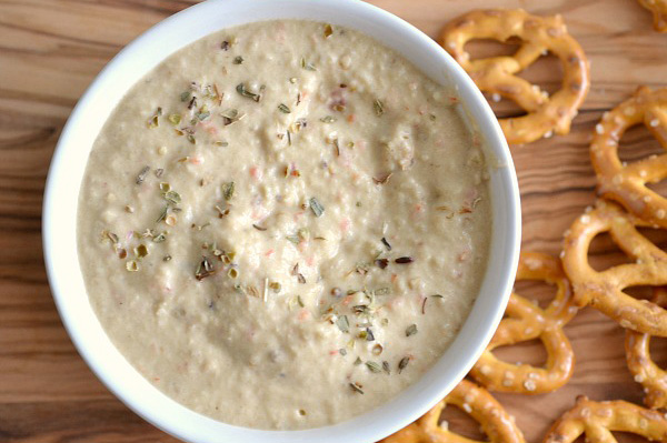 Roasted eggplant and goat cheese dip