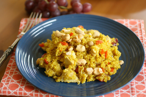Chicken and curried quinoa salad